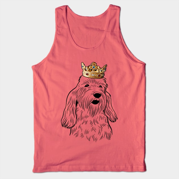 Petit Basset Griffon Vendeen Dog King Queen Wearing Crown Tank Top by millersye